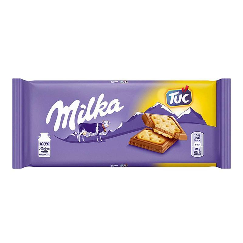 Ciocolata cu biscuiti Tuc, Milka, 87 g