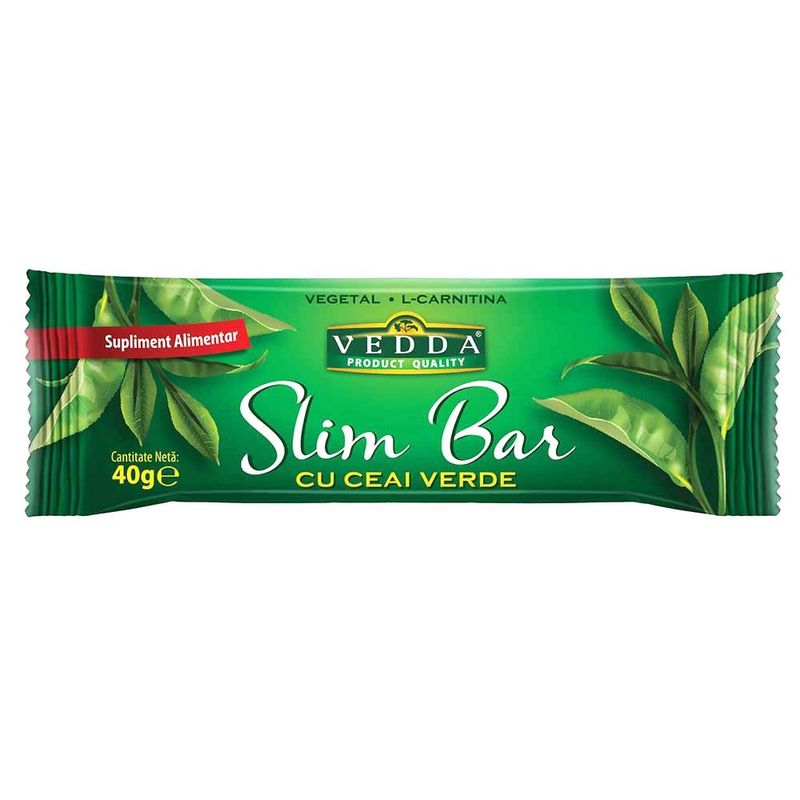 Baton vegetal Slim bar cu ceai verde Vedda, 40 g