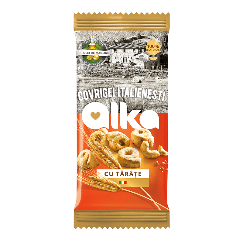 Covrigei italienesti cu faina integrala si tarate Alka, 100 g