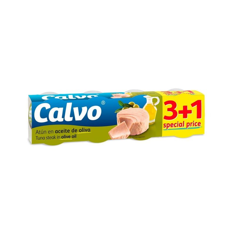Ton in ulei de masline Calvo, 4 x 80 g