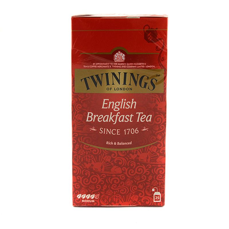 Ceai negru English Breakfast Twinings, 25 pliculete