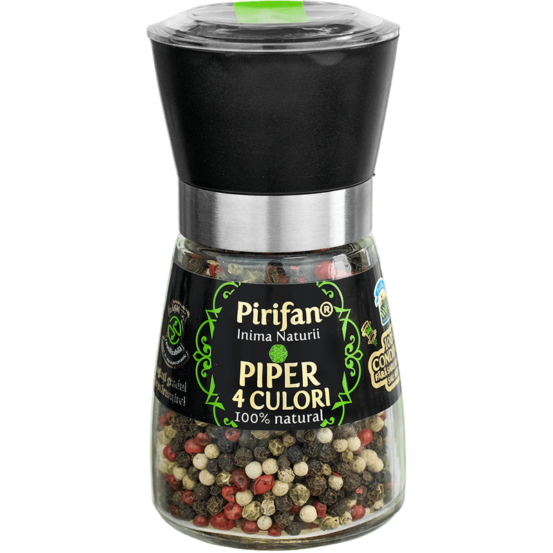 Rasnita condiment piper in 4 culori Pirifan 75 g