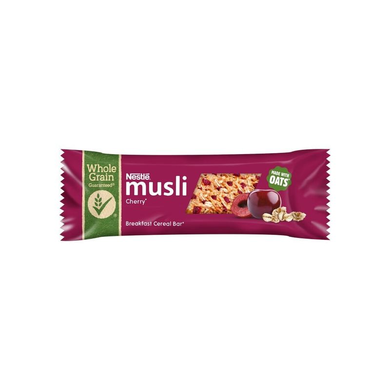 Baton de cereale pentru micul dejun Musli Cherry Nestle, 35 g