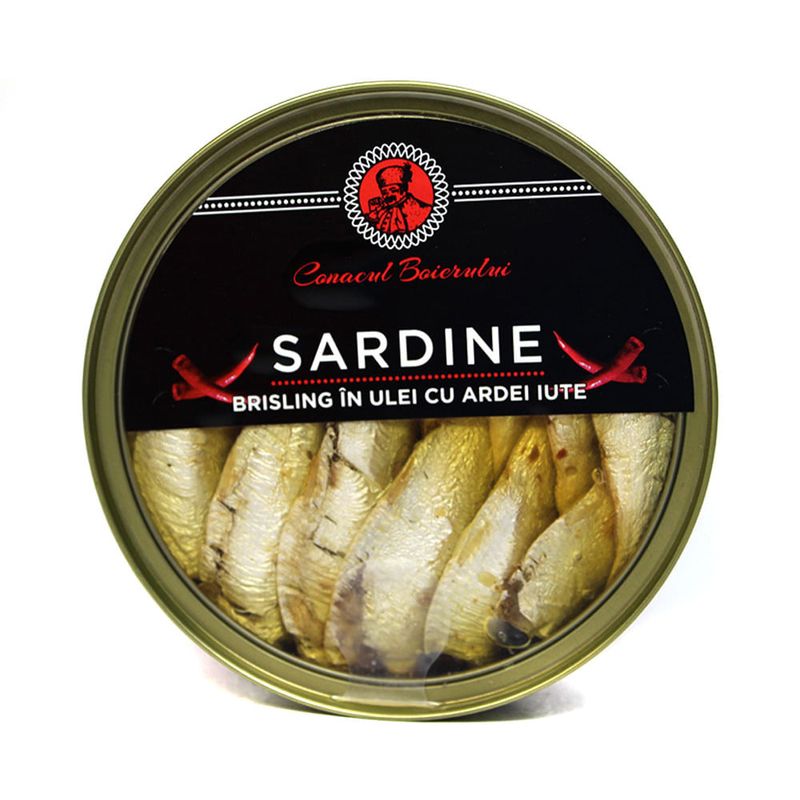 Sardine in ulei cu ardei iute Conacul Boierului 160 g