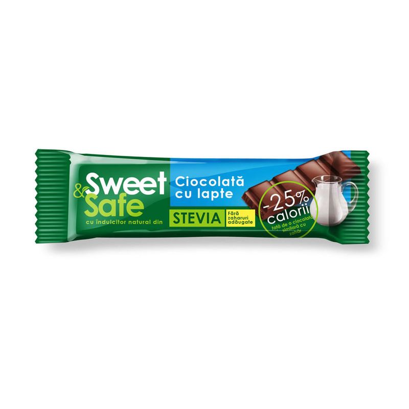 Ciocolata cu lapte Sweet & Safe, 25 g