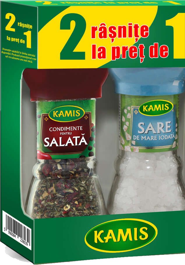 Pachet promo Kamis: rasnita salate si rasnita sare de mare