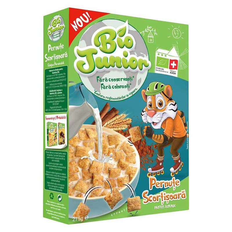 Cereale pernute Bio Junior cu scortisoara, eco, 275 g