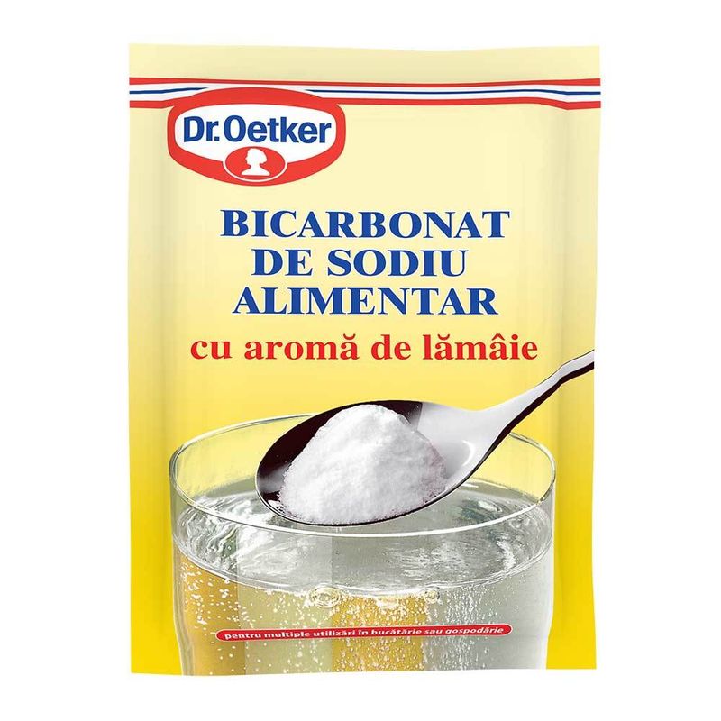 Bicarbonat de sodiu alimentar Dr.Oetker cu aroma de lamaie, 30 g