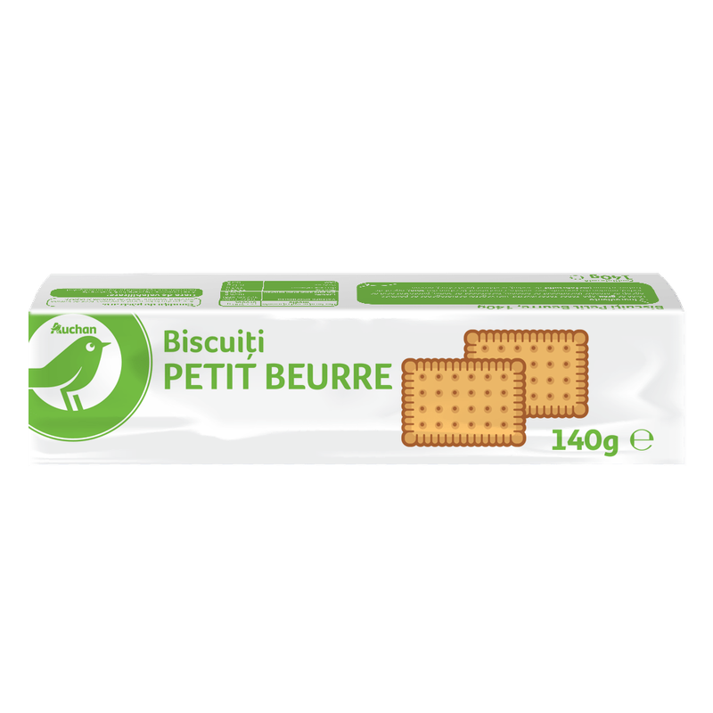 Biscuiti Petit Beurre Auchan, 140 g