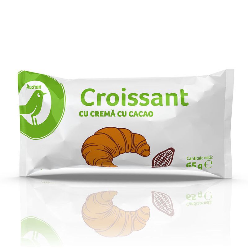 Croissant cu crema cu cacao Auchan, 65 g