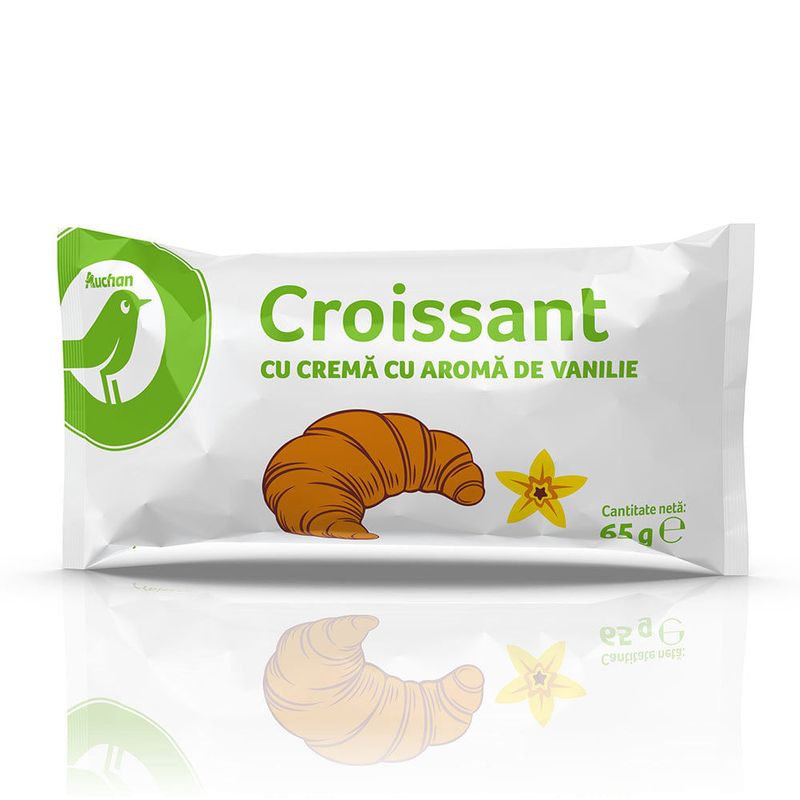 Croissant cu aroma de vanilie Auchan, 65 g