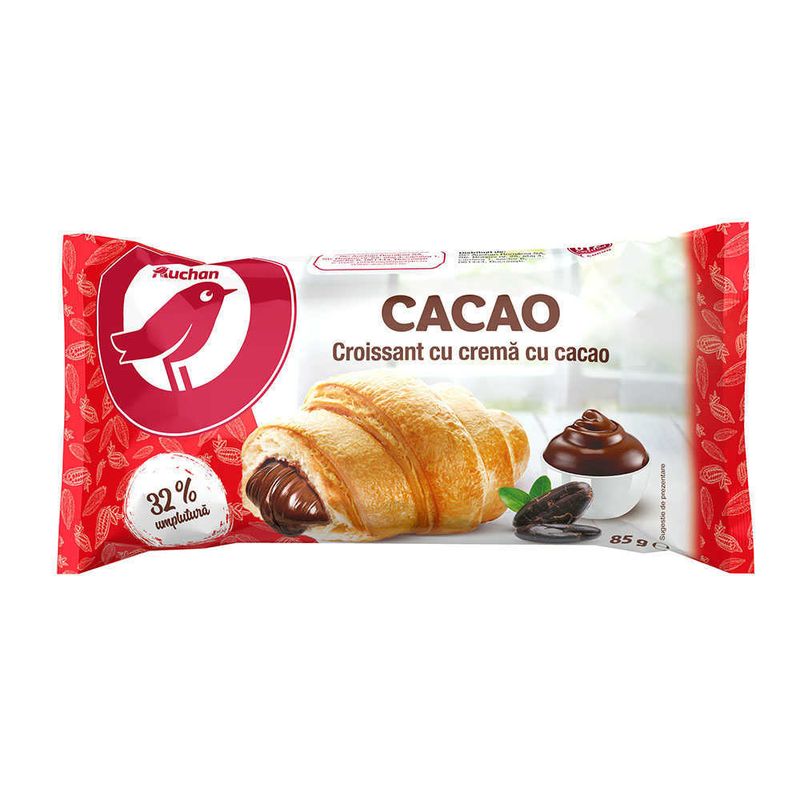 Croissant cu crema cu cacao Auchan, 85 g