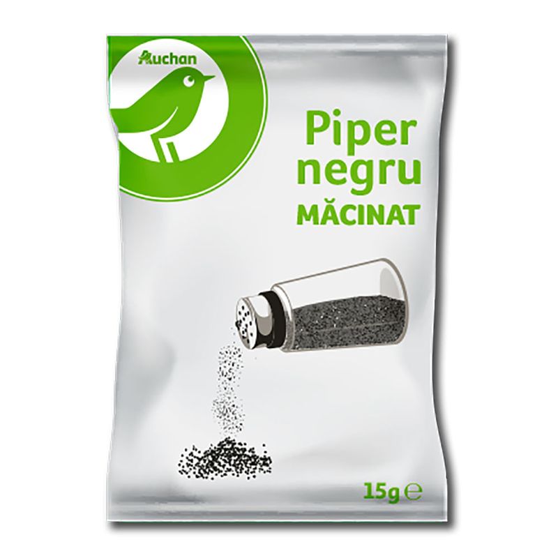Piper negru macinat Auchan 15 g