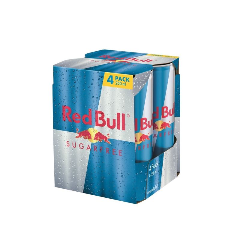 Bautura energizanta fara zahar Red Bull, 4 x 0.25 l