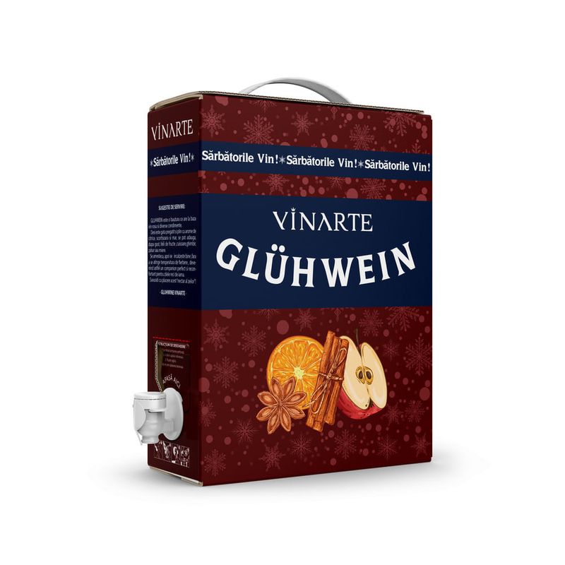 Vin Rosu Dulce Gluhwein Vinart, 12.50%, 3 l