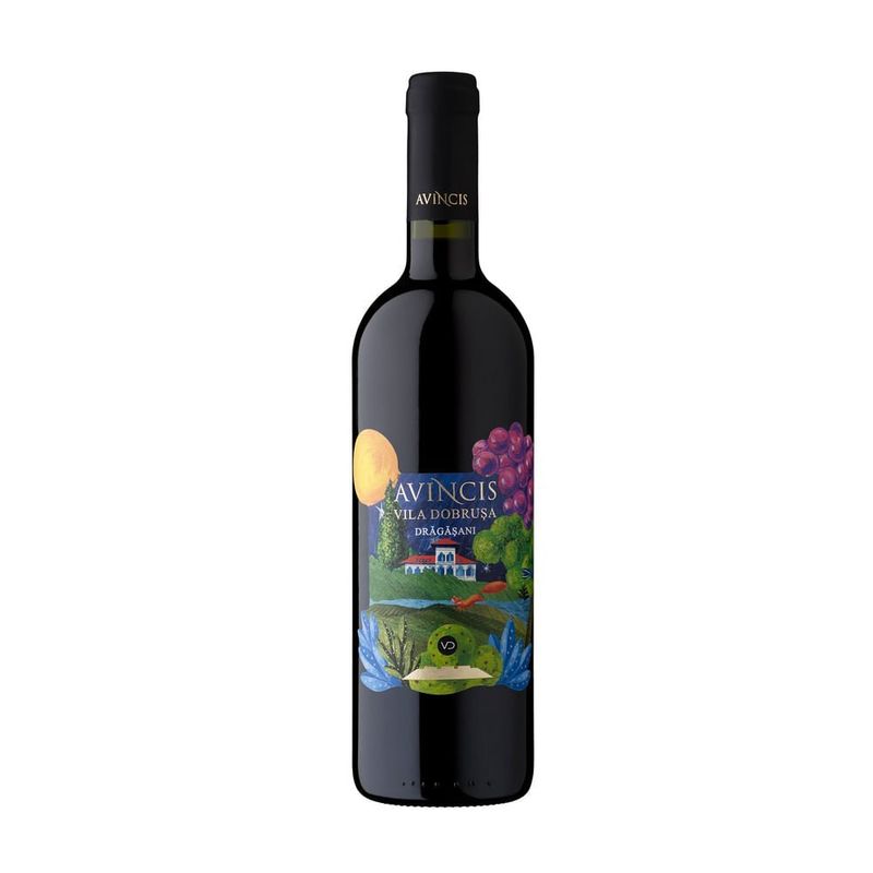 Vin rosu sec Vila Dodrusa, Negru de Dragasani, alcool 14.5%, 0.75 l