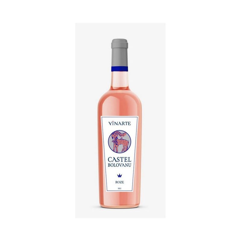 Vin roze sec Castel Bolovanu, alcool 12.5%, 0.75 l