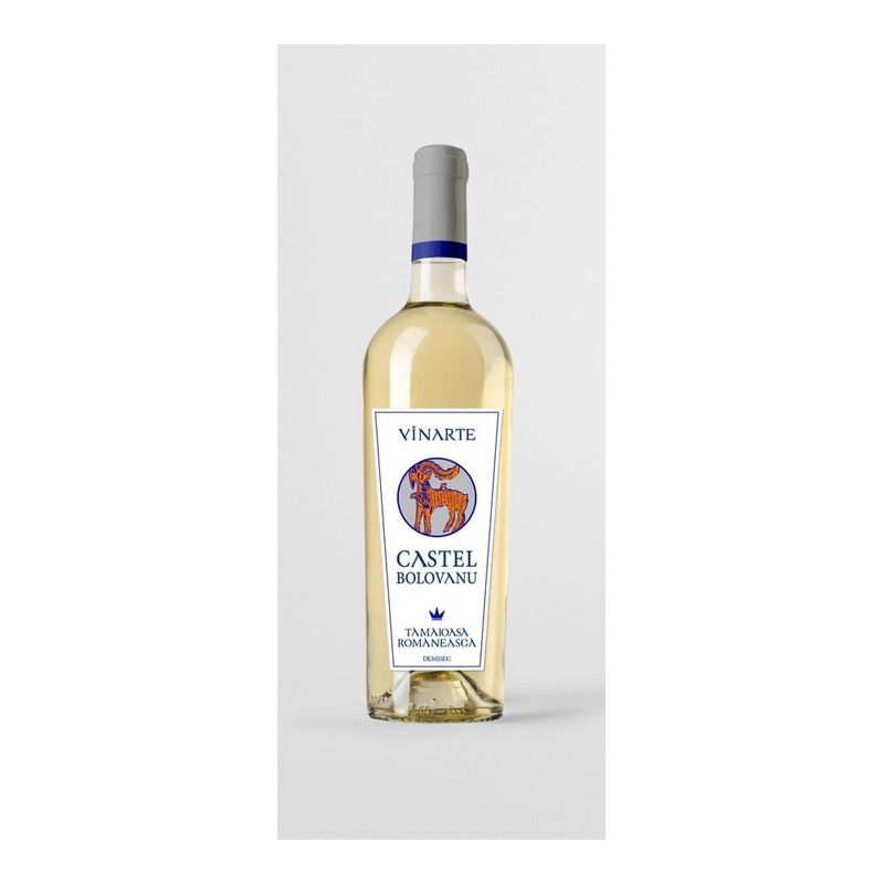 Vin alb sec Vinarte Castel Bolovanu, alcool 12.5%, 0.75 l