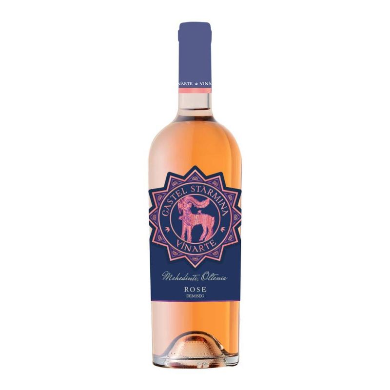 Vin roze demisec Vinarte, Merlot, Cabernet Sauvignon, Feteasca Neagra 0.75 l