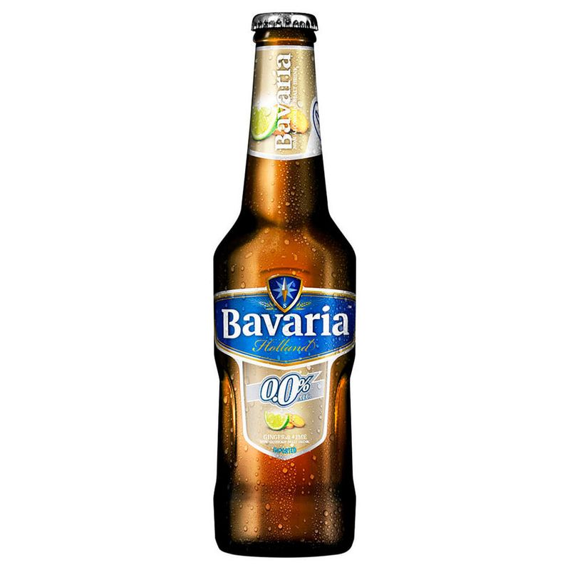 Bere fara alcool Bavaria cu ghimbir si lime, sticla 0.33L