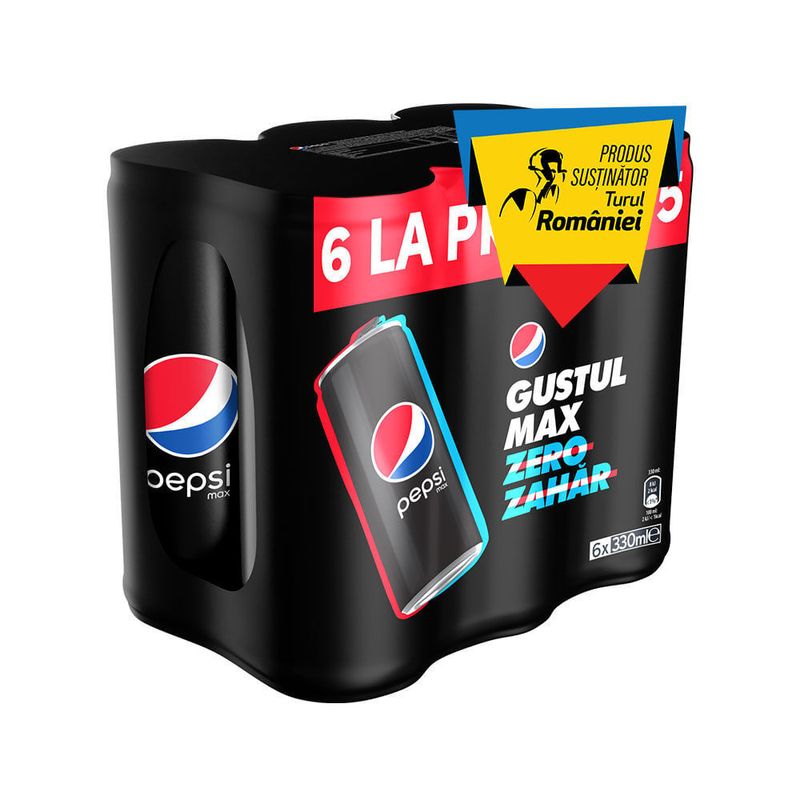Bautura carbogazoasa Pepsi Max, 6 x 0.33 l