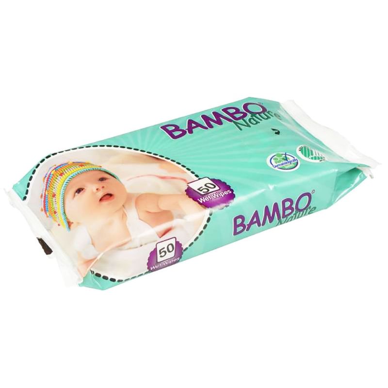 Servetele umede Bambo Nature Baby Wet Wipes 50 buc