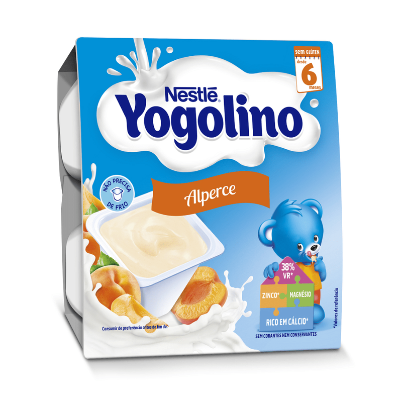 Gustare bebe cu aroma caise Yogolino  Nestle, de la 6 luni 6 x (4 x 100 g)