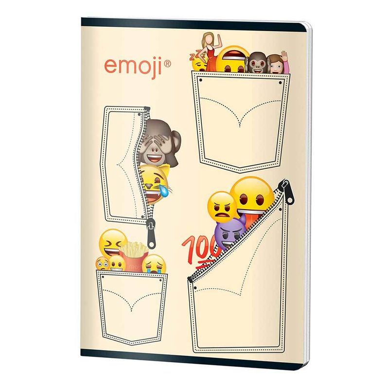 Caiet capsat Pigna cu 60 de file A4, dictando, model Emoji Clasic