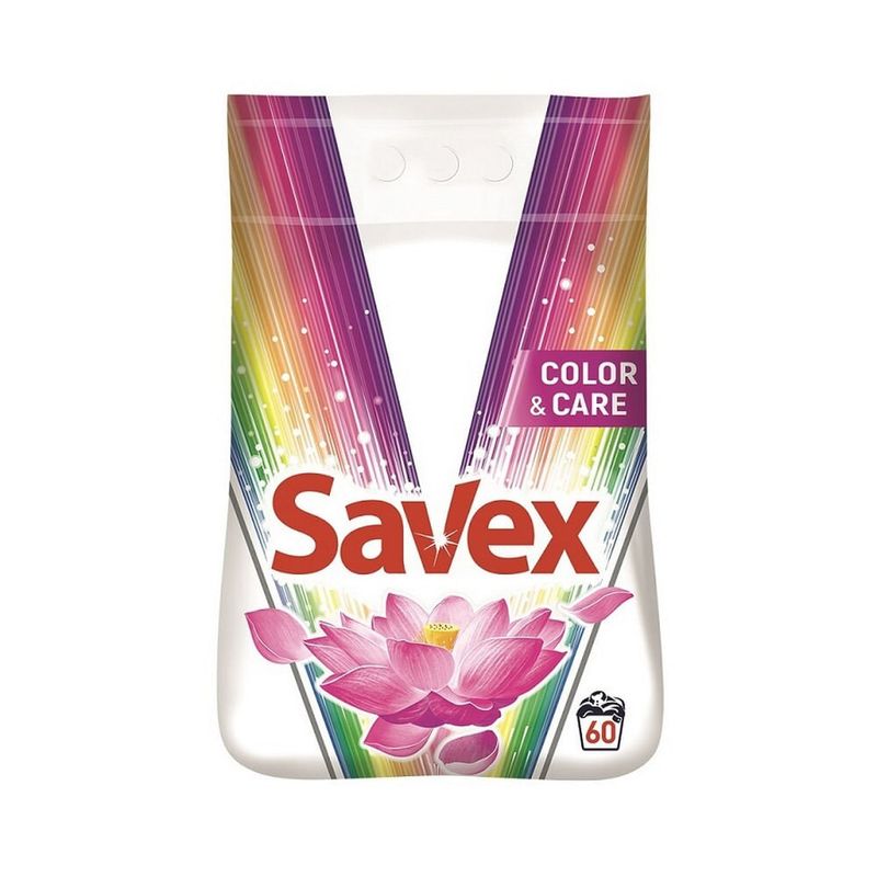 Detergent pudra Savex Parfum Lock pentru rufe colorate si albe, 60 de spalari, 6 kg