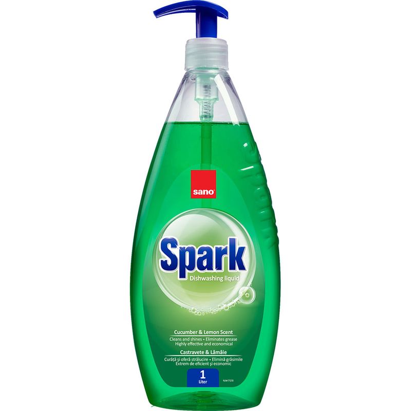 Detergent de vase Sano Spark cu parfum de castravete 1 l