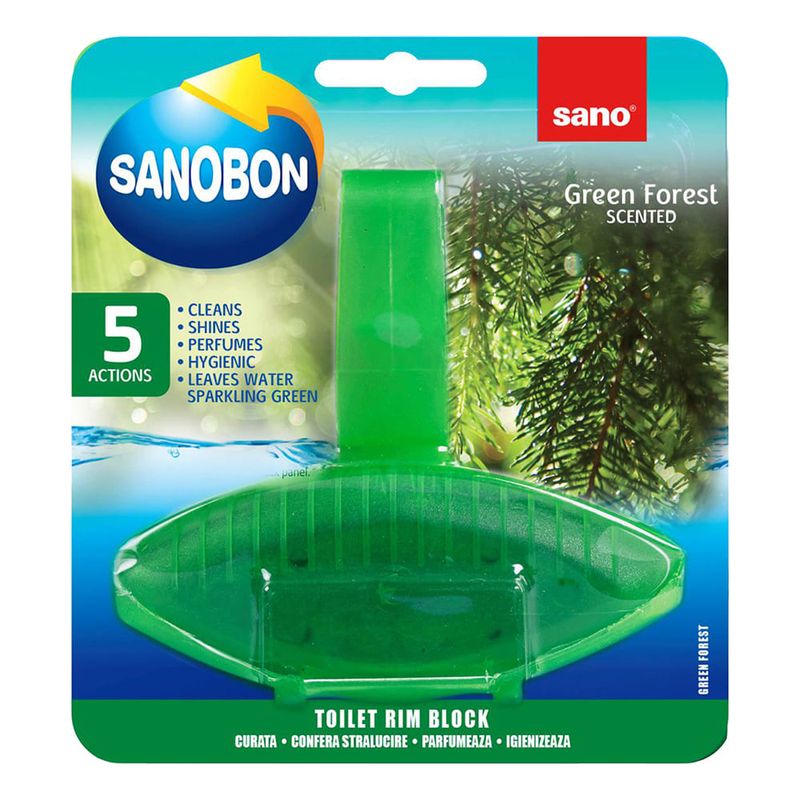 Odorizant pentru toaleta Sano Bon Green Forest 5 in 1
