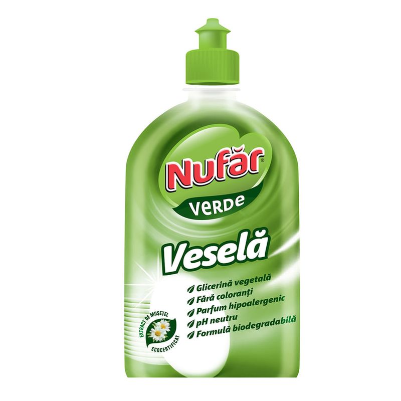 Detergent pentru vase Nufar verde, 500 ml