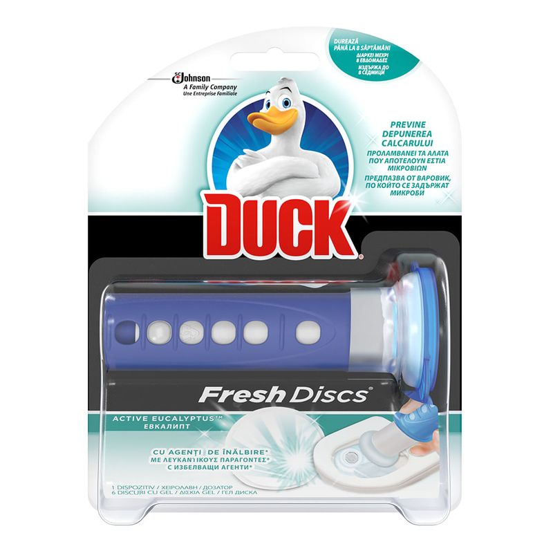 Odorizant pentru toaleta Duck Fresh Discs Active Eucalyptus, 36 ml