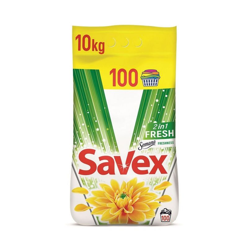 Detergent pudra Savex 2 in 1 Fresh, 10Kg