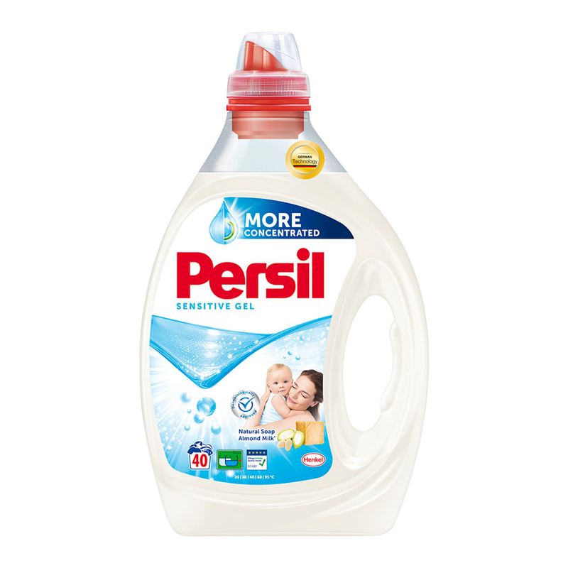Detergent lichid de rufe Sensitive Gel Persil, 38 spalari, 1.71 l