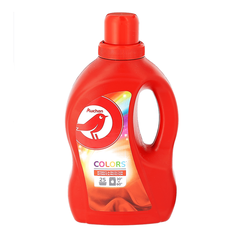 Detergent lichid de rufe pentru rufe colorate Auchan 25 spalari, 1.5 l