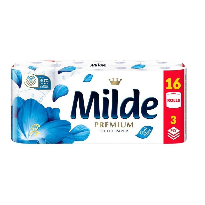 Hartie igienica Milde Premium Cool Blue 16 role 3 straturi