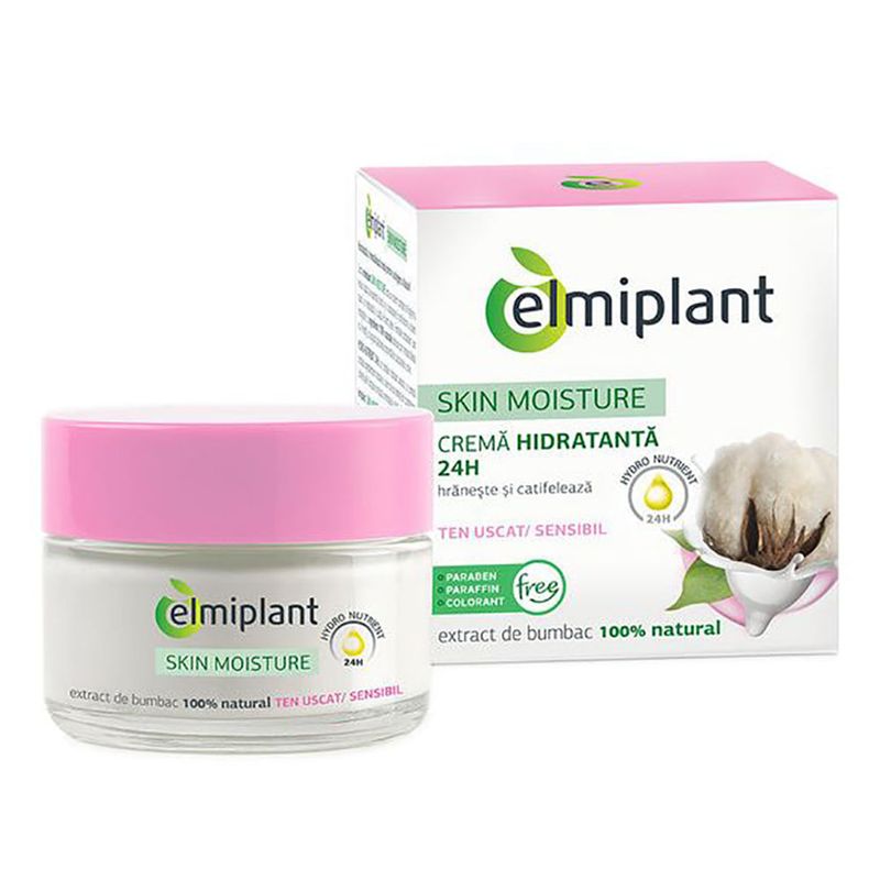 Crema Nutritiva de zi Elmiplant Skin Moisture 25+ pentru ten uscat/sensibil, 50 ml