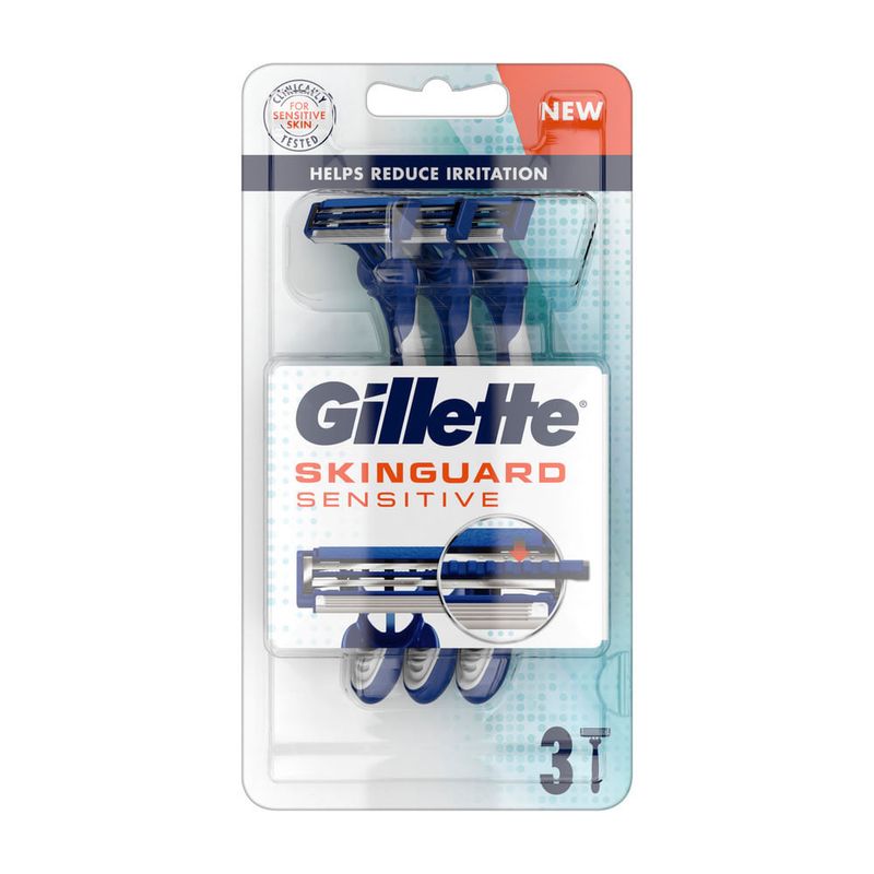 Aparat de ras de unica folosinta Skinguard Sensitive Gillette, 3 buc