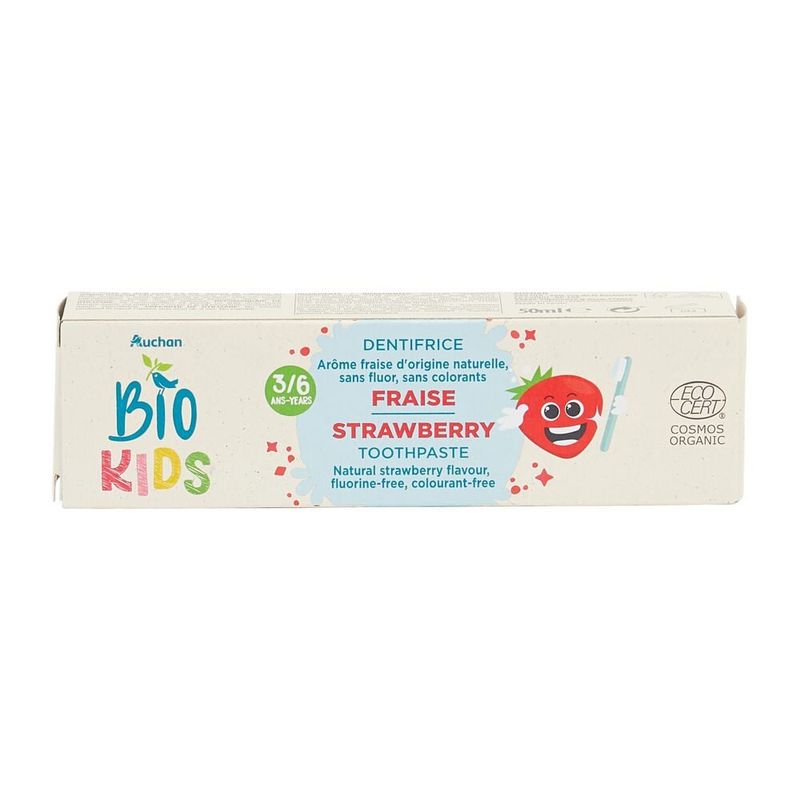 Pasta de dinti cu capsuni Auchan, pentru copii, 50 ml