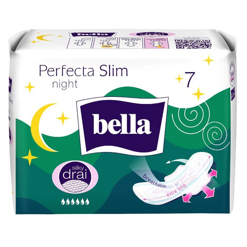 Absorbante Bella Perfecta Slim Night Silky Drai, 7 bucati