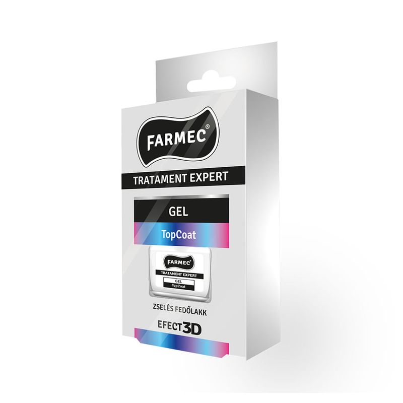 Tratament expert Farmec top coat gel cu efect 3D 11 ml