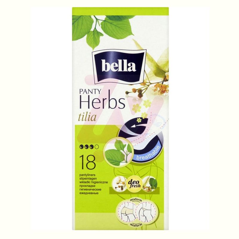 Absorbante zilnice Bella Herbs Panty Deo Flori de Tei, 18 bucati