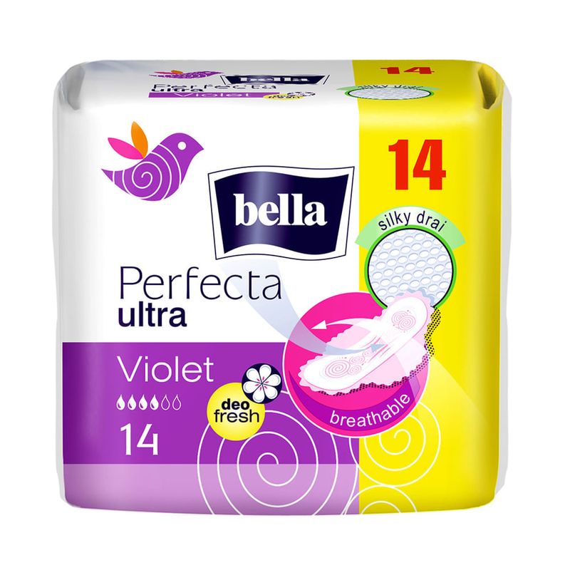 Absorbante Bella Perfecta violet deo fresh, 14 bucati