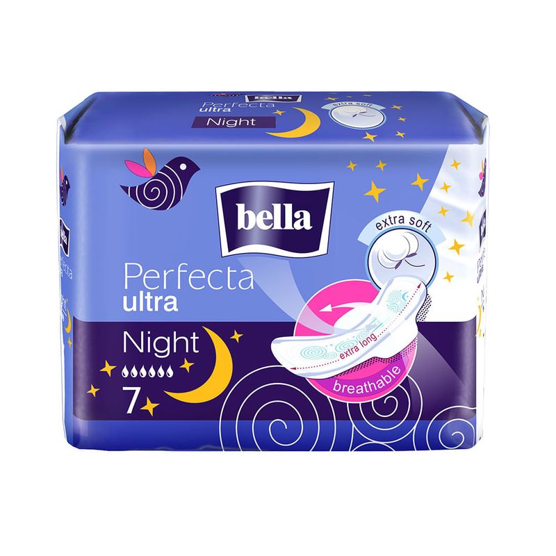 Absorbante Bella Perfecta Ultra night extra soft, 7 bucati