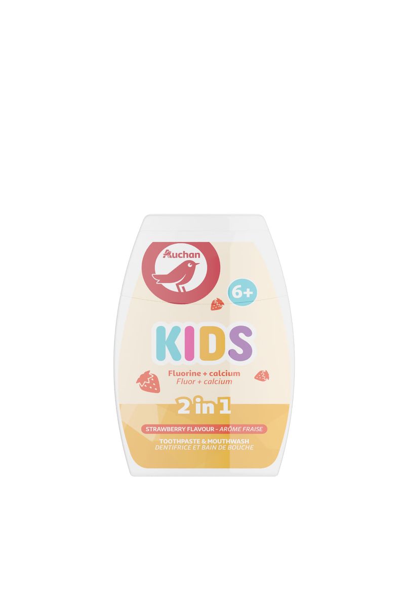 Pasta de dinti 2in1 Auchan, pentru copii peste 6 ani, 75 ml