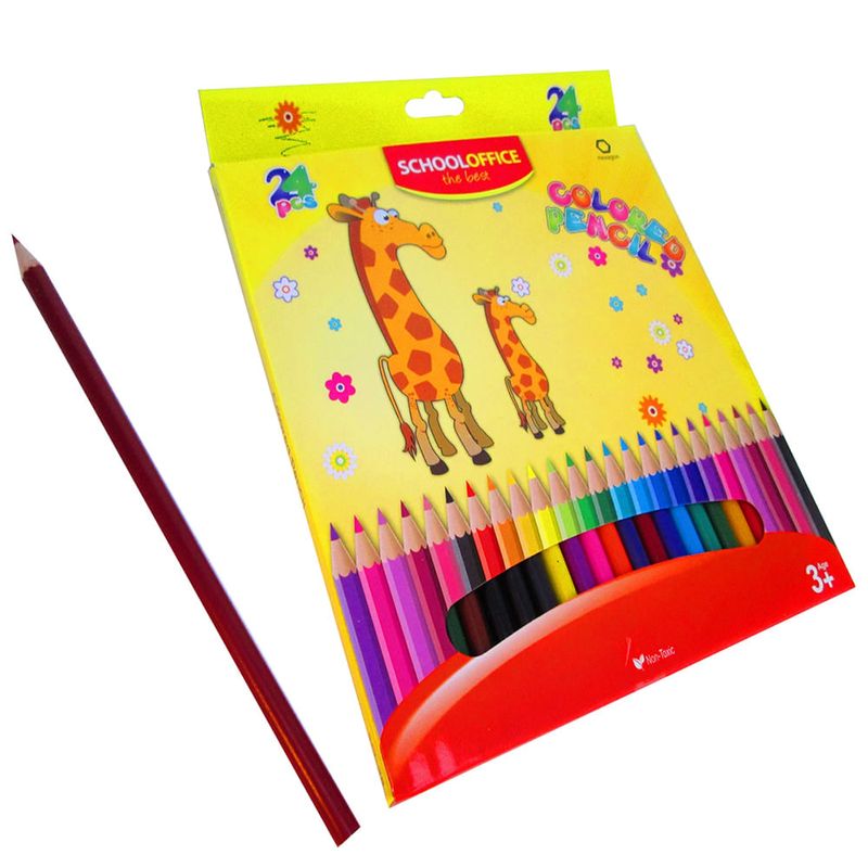 Creioane colorate lungi 24 bucati