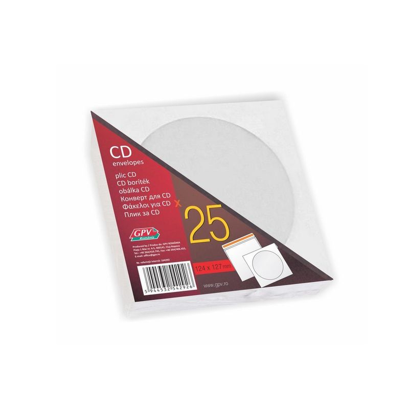 Plicuri cu lipire gumata CD-ROMX GPV, 25 Buc