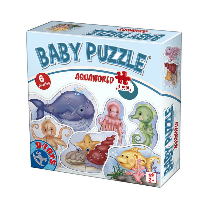 Puzzle Baby Animale acvatice -21 piese, D-Toys
