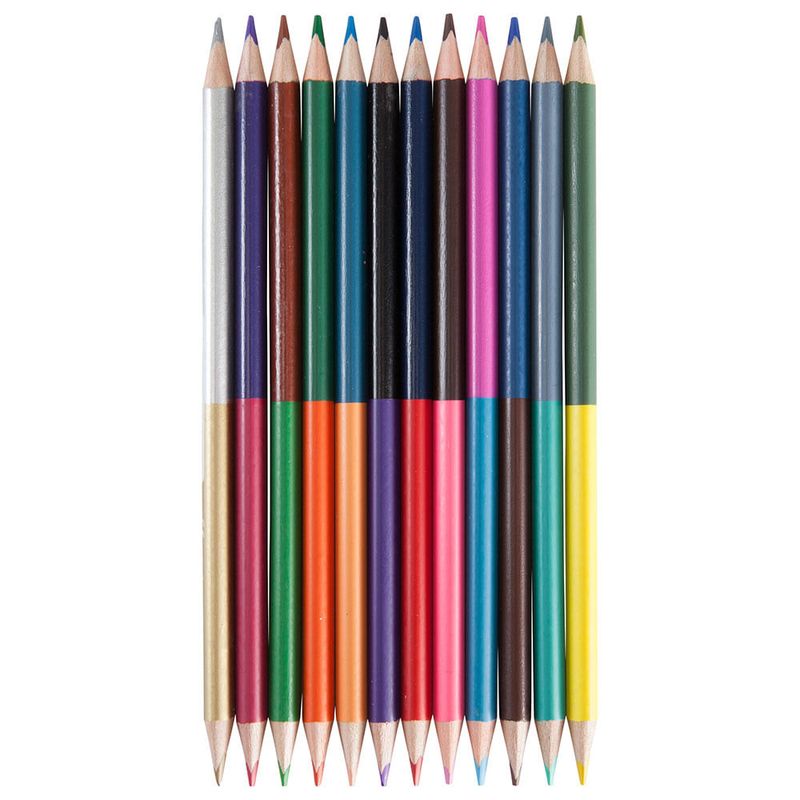 Creioane colorate Auchan, cu 2 varfuri